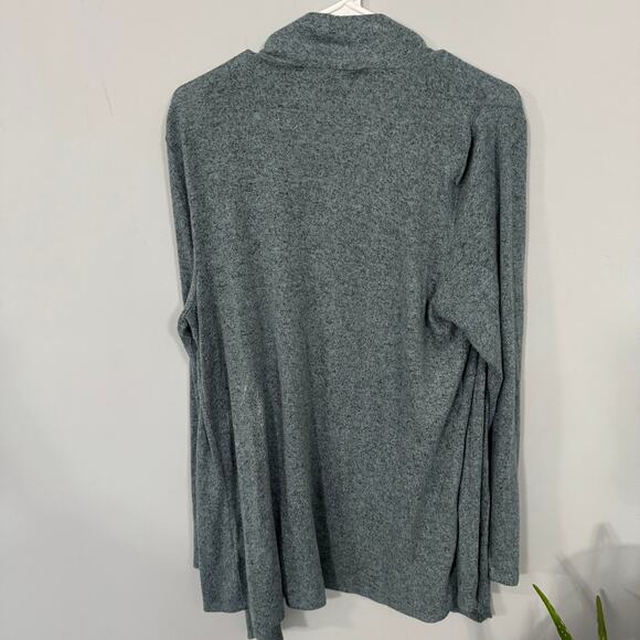 Apt 9. Heather Blue Green One Button Cardigan Sweater Size XL Long Sleeves - Picture 8 of 13